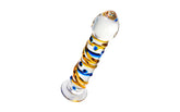 Sexus Suction Cup Glass Dildo 17.2cm Yellow Glass Sex Toys
